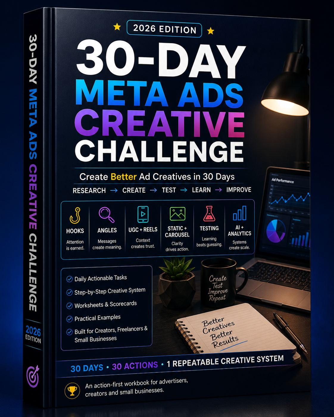 Cover of 30-Day Meta Ads Creative Challenge 2026